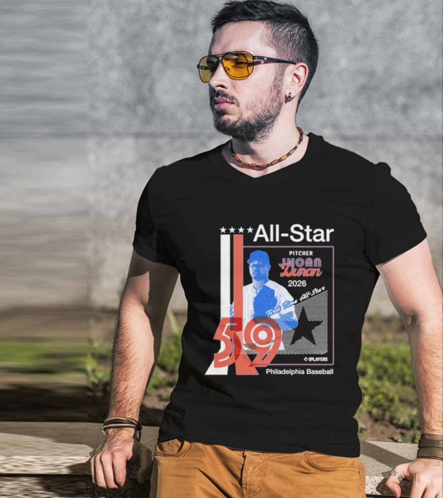 All Star Pitcher Jhoan Duran 2026 First Time Star 59 Philadelphia Baseball T-Shirt