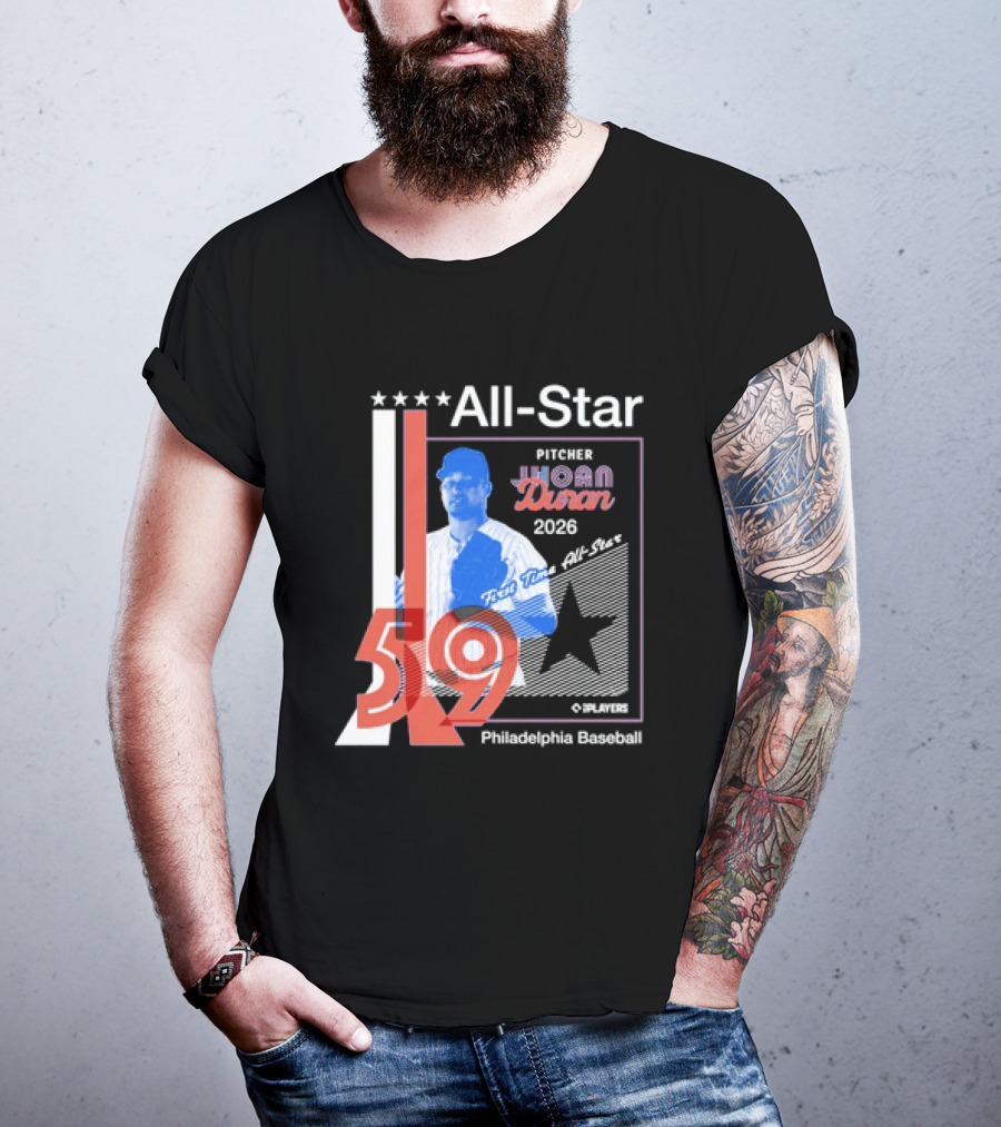 All Star Pitcher Jhoan Duran 2026 First Time Star 59 Philadelphia Baseball T-Shirt
