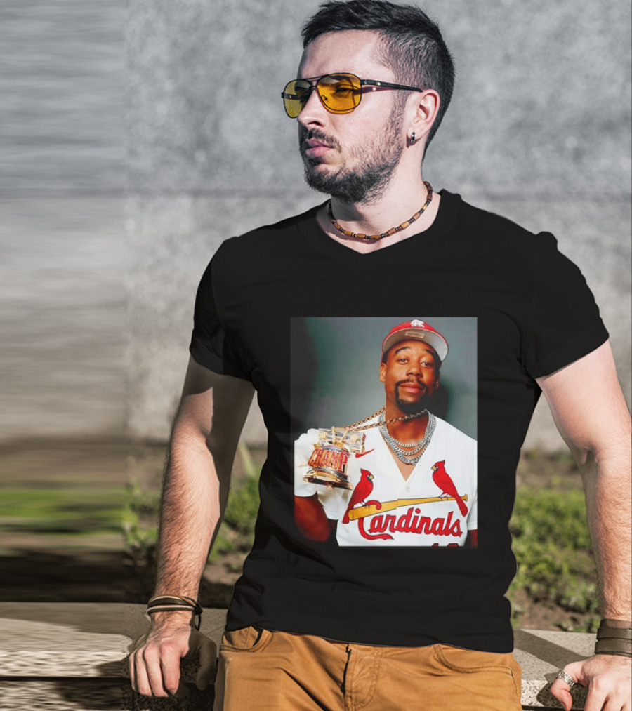 St Louis Cardinals Jordan Walker Champ Trophy Baseball T-Shirt