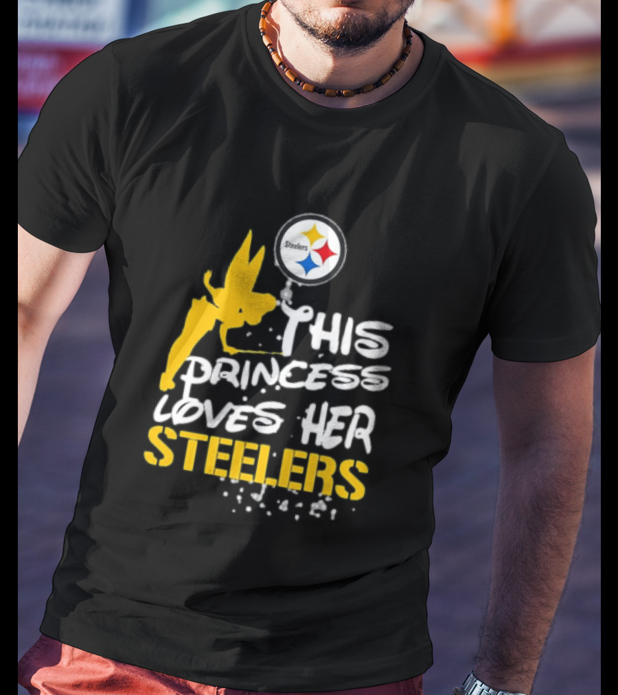 Tinkerbell This Princess Loves Her Steelers Pittsburgh Steelers T-Shirt