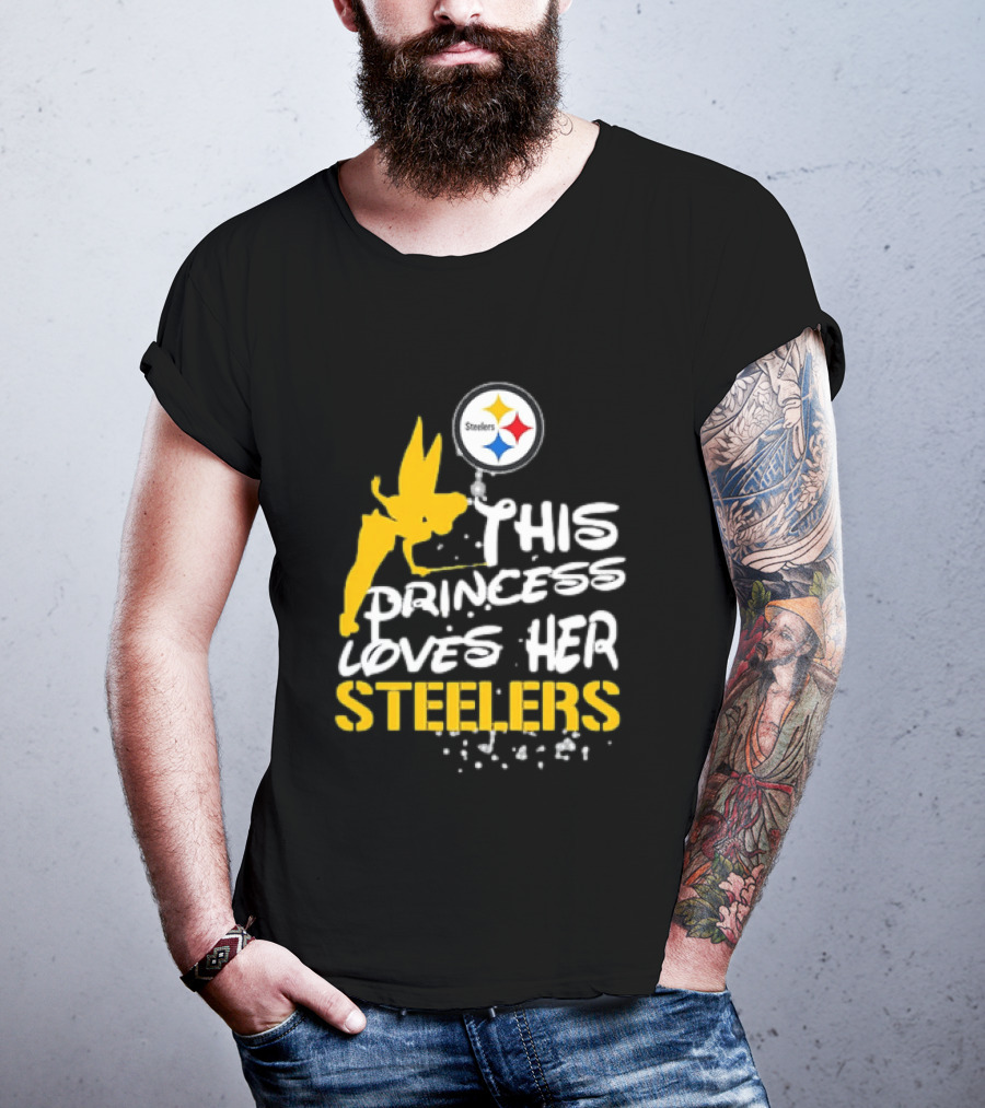 Tinkerbell This Princess Loves Her Steelers Pittsburgh Steelers T-Shirt