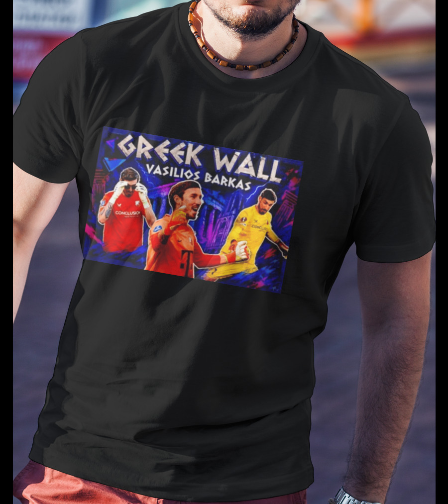 Greek Wall Vasilios Barkas Goalkeeper Collage T-Shirt