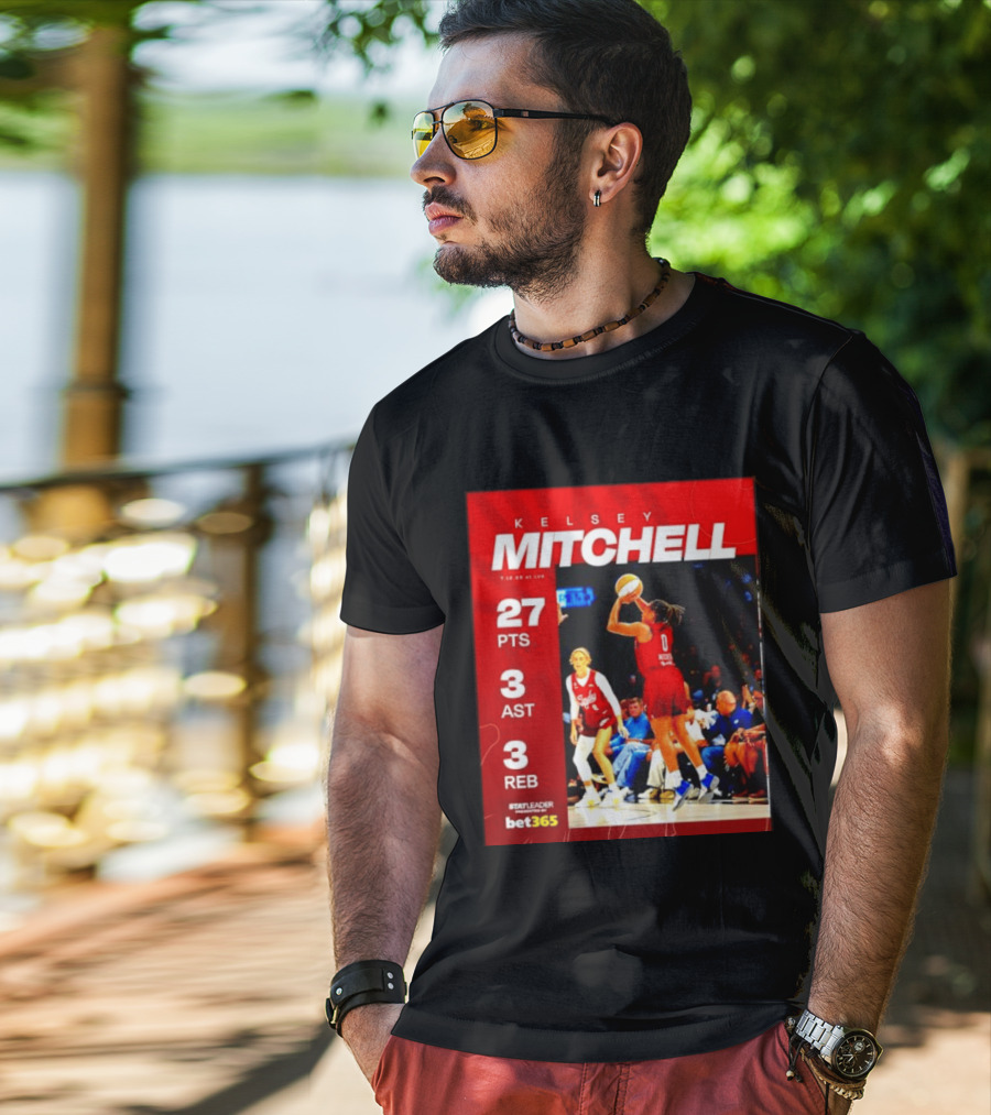 Kelsey Mitchell 27 Points Stat Leader 3 Assists 3 Rebounds At Las Vegas T-Shirt