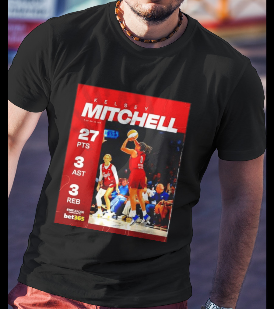 Kelsey Mitchell 27 Points Stat Leader 3 Assists 3 Rebounds At Las Vegas T-Shirt