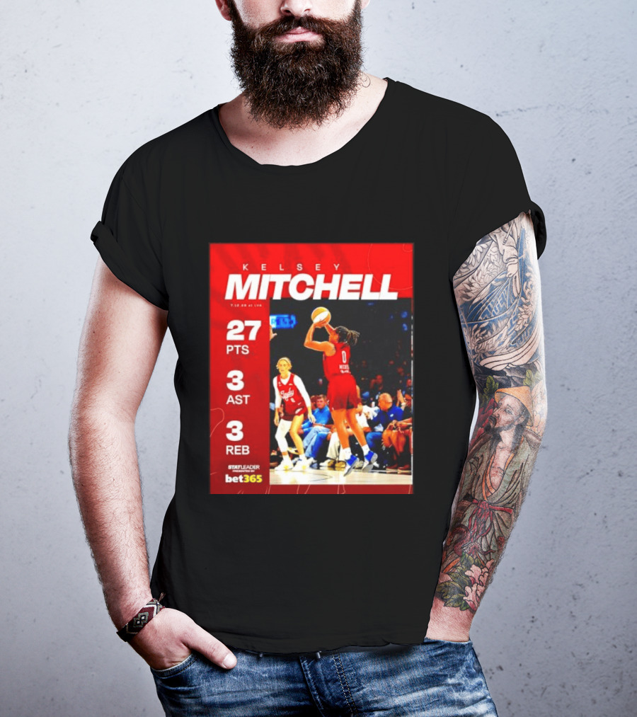 Kelsey Mitchell 27 Points Stat Leader 3 Assists 3 Rebounds At Las Vegas T-Shirt