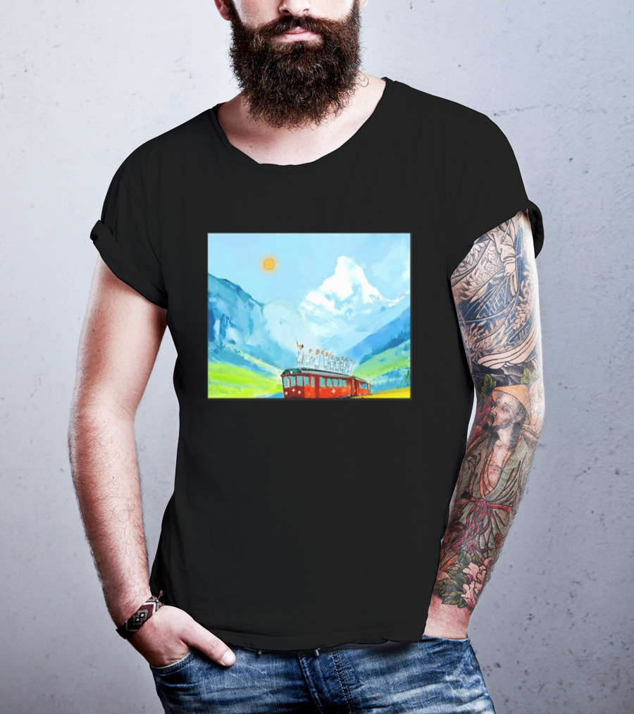 Lionel Messi Argentina Football Team Celebration On Swiss Alps Train T-Shirt