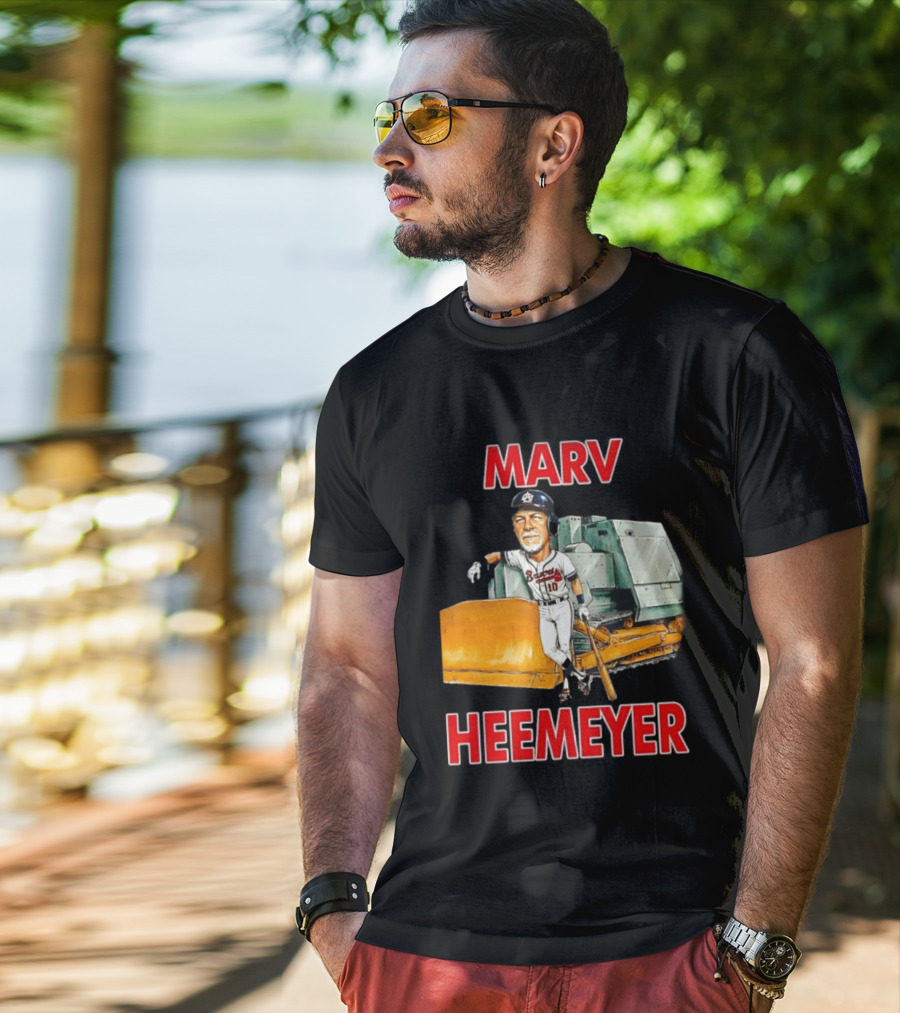 Marv Heemeyer Braves Player And Bulldozer Combo T-Shirt