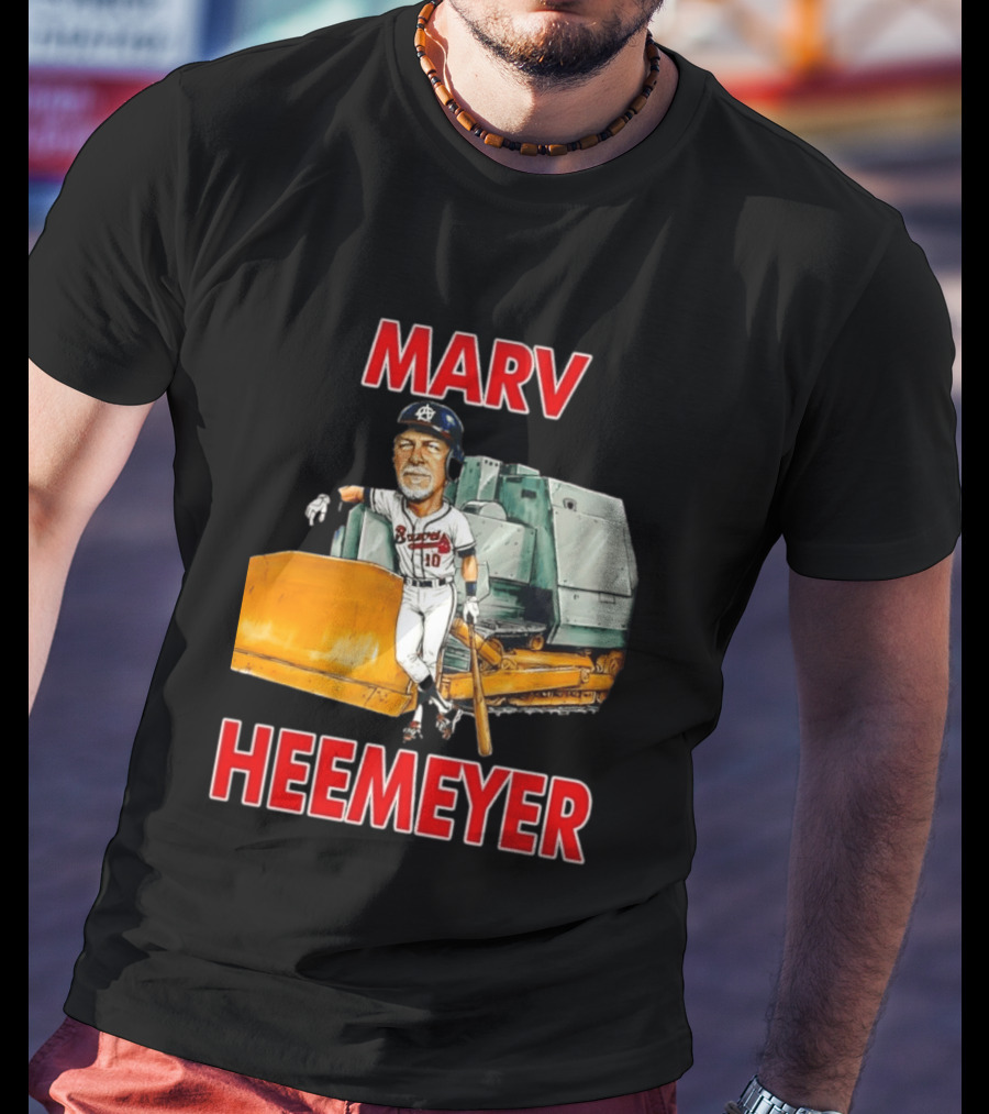 Marv Heemeyer Braves Player And Bulldozer Combo T-Shirt