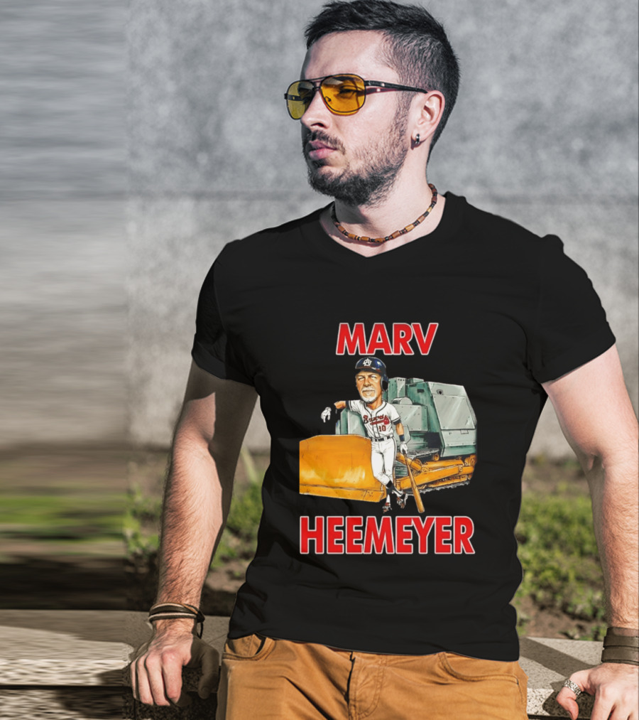 Marv Heemeyer Braves Player And Bulldozer Combo T-Shirt