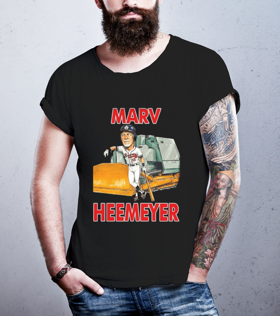 Marv Heemeyer Braves Player And Bulldozer Combo T-Shirt