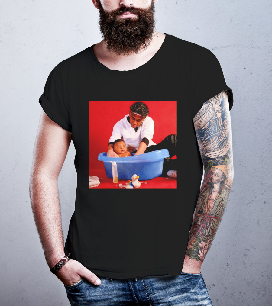 Mbappé Yamal Bath Time Meme With Baby In Blue Tub And Duck T-Shirt