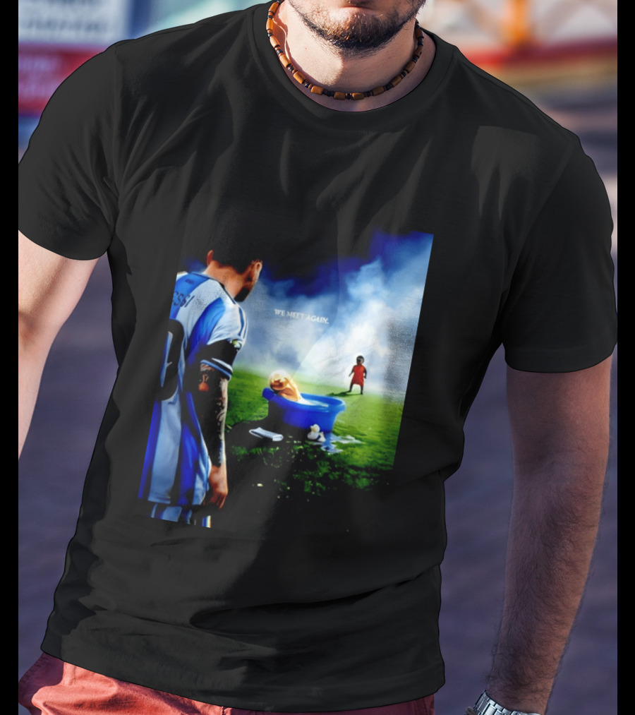 Messi X Lamine Yamal We Meet Again Argentina Spain Meme Football Scene T-Shirt