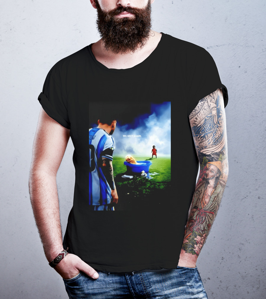 Messi X Lamine Yamal We Meet Again Argentina Spain Meme Football Scene T-Shirt