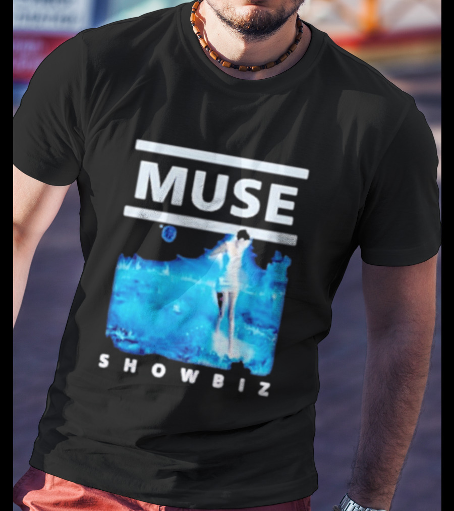 Muse Showbiz Album Cover Art Blue Aesthetic T-Shirt
