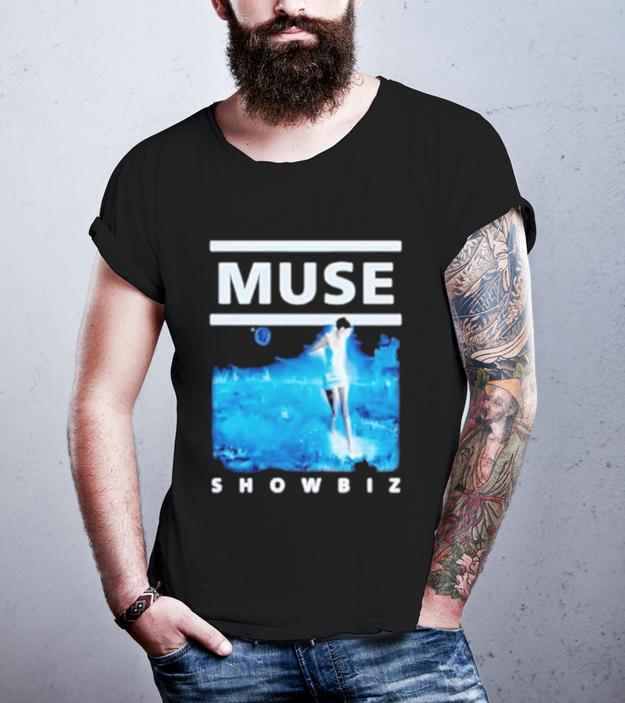 Muse Showbiz Album Cover Art Blue Aesthetic T-Shirt