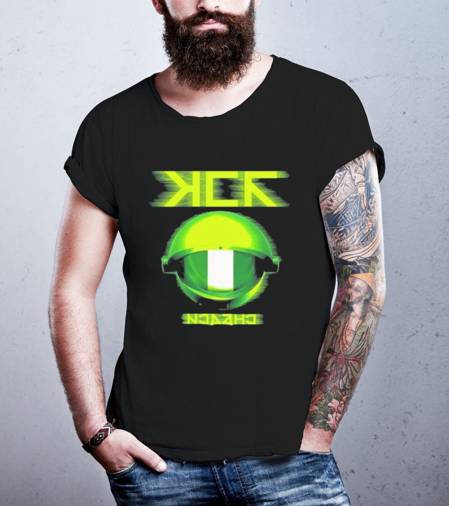 My Chemical Romance MCR Neon Green Glitch Helmet Italy Florence Visarno Arena 15 July 2026 T-Shirt