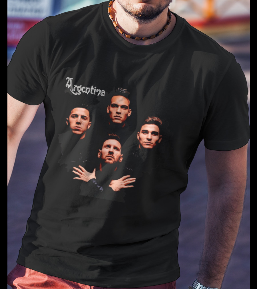 Argentina Messi Martinez Enzo Fernandez Julian Alvarez Albiceleste Four T-Shirt