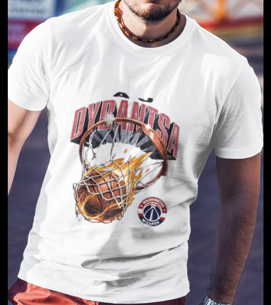 Dybantsa Washington Wizards Basketball Hoop On Fire T-Shirt