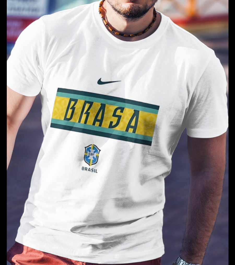 Nike Brasa Brazil CBF Football Crest T-Shirt