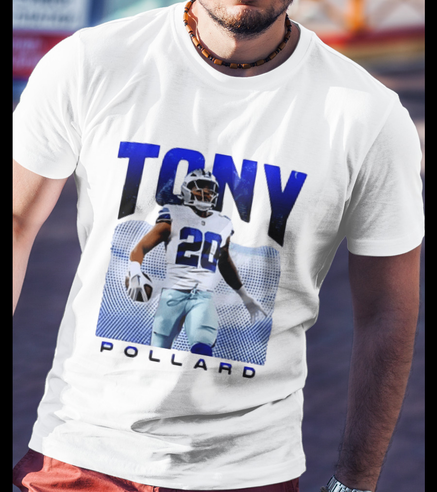 Tony Pollard Dallas Cowboys Number 20 Football Player T-Shirt