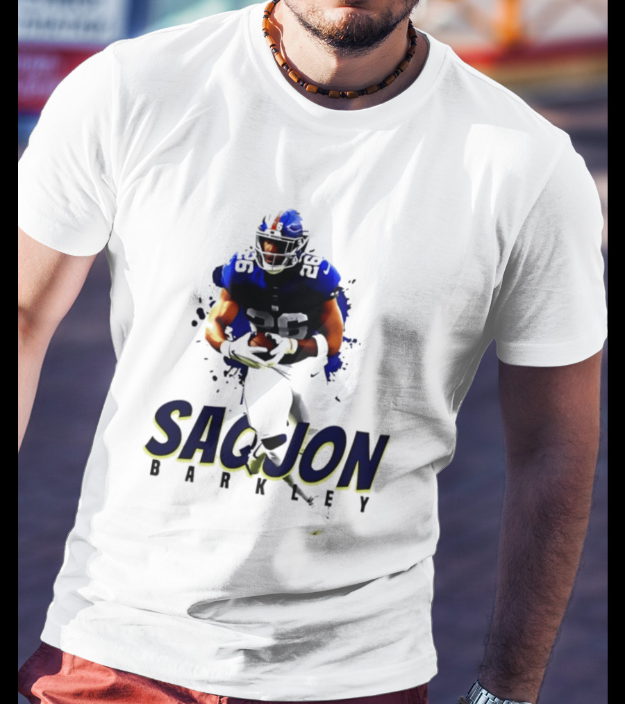 Saquon Barkley 26 New York Giants Running Back Sports T-Shirt