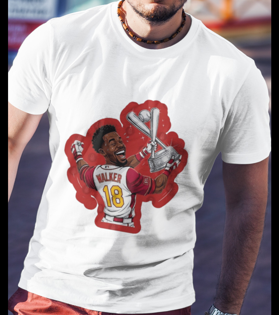 Jordan Walker 18 You Dont Boo Nobodies STL Victory Baseball Trophy T-Shirt