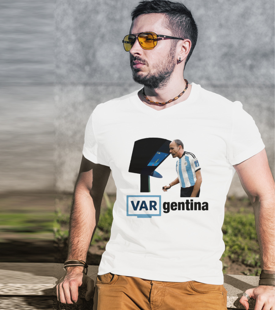 VAR Argentina Football Referee Interaction T-Shirt