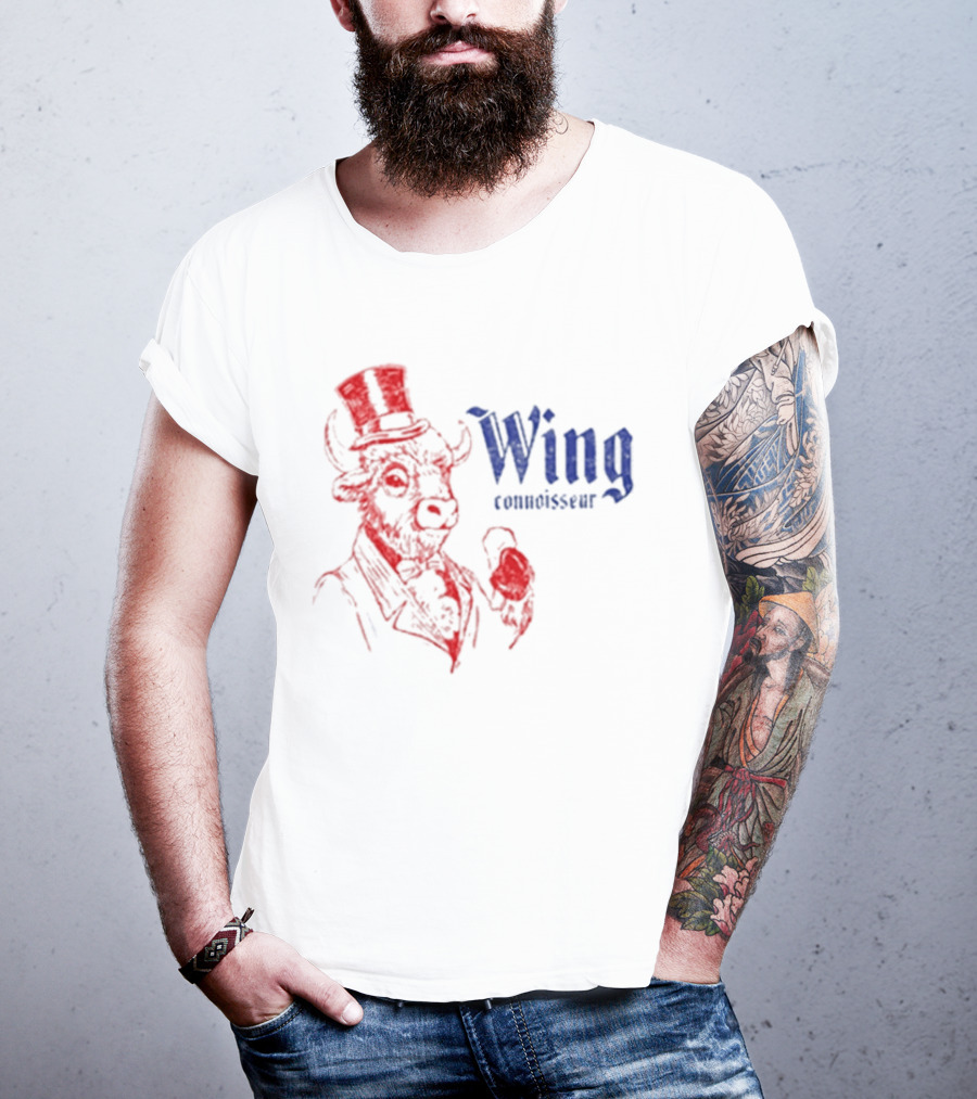 Wing Connoisseur Buffalo Top Hat Bison T-Shirt