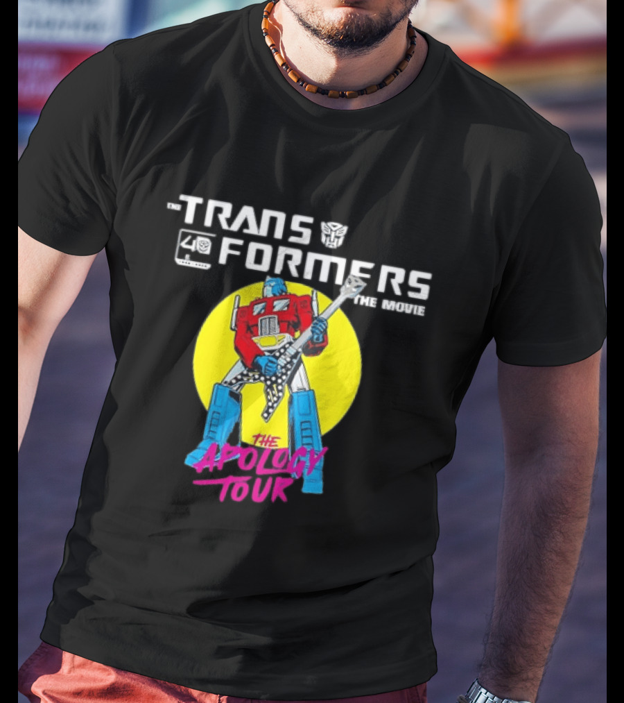 40 Years Transformers The Movie Optimus Prime The Apology Tour T-Shirt