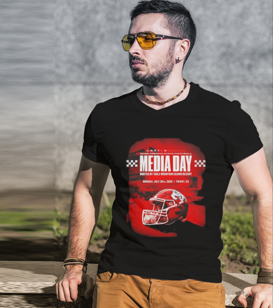 2026 Fresno State Football Media Day Table Mountain Casino Resort July 20 Friant CA T-Shirt