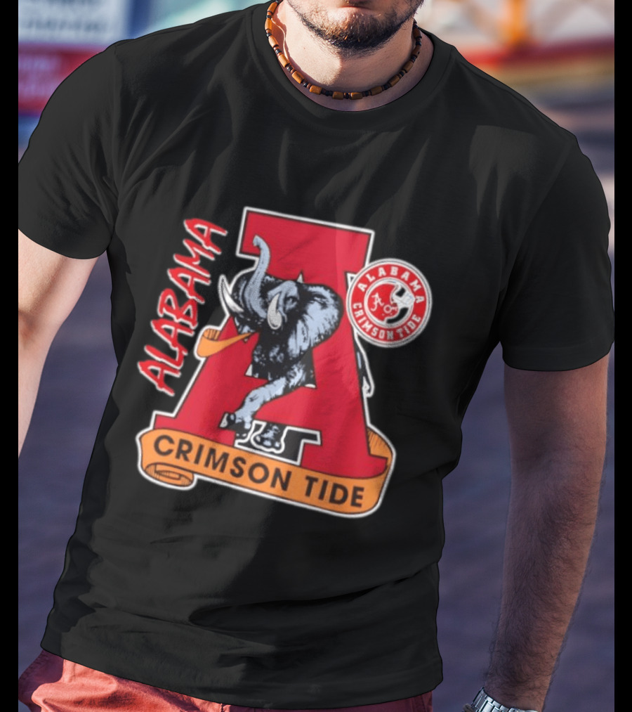 Alabama Crimson Tide Big Al Elephant NCAA Football T-Shirt