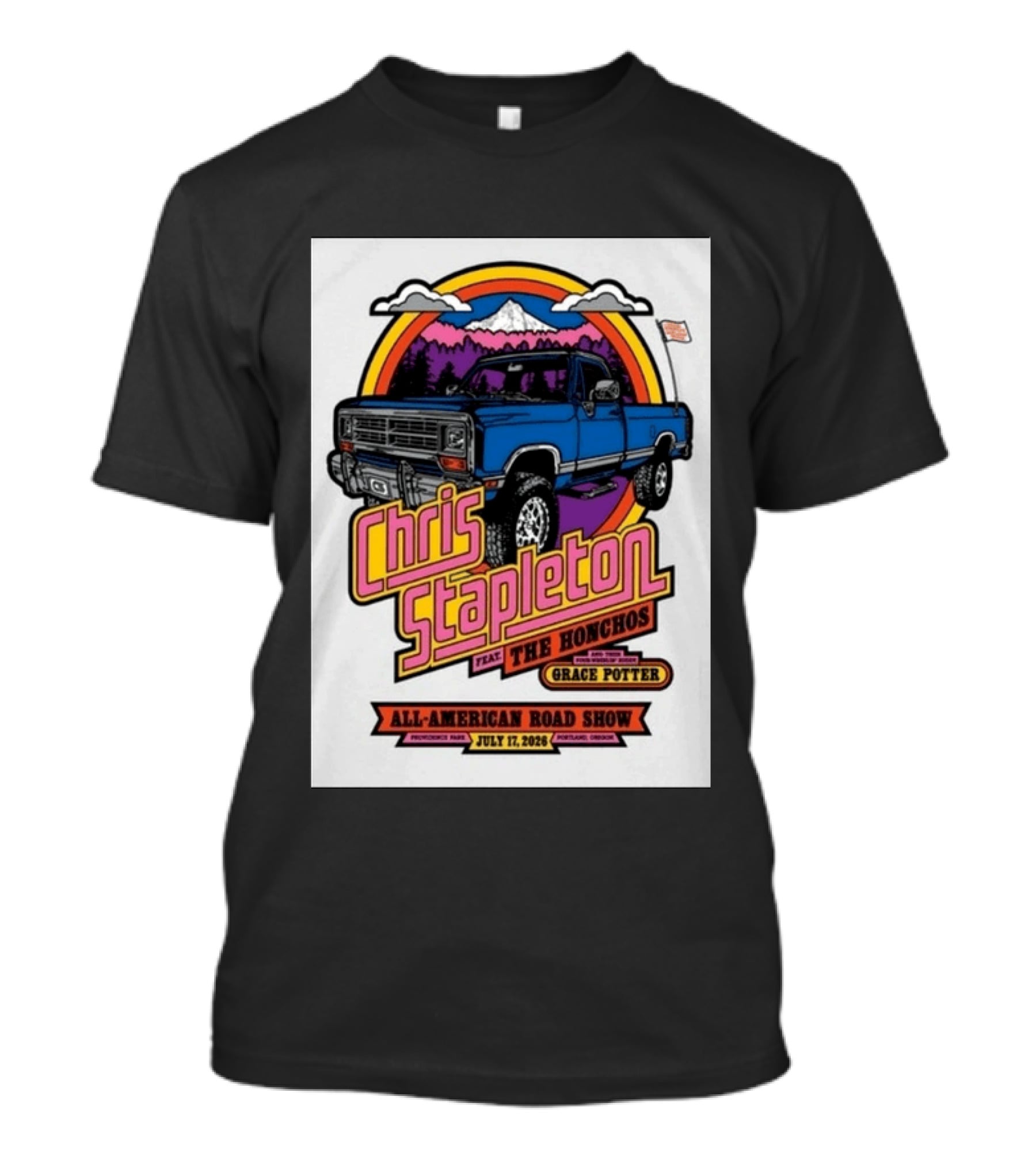 Chris Stapleton Feat The Honchos Grace Potter All American Road Show Providence Park Portland Oregon July 17 2026 T-Shirt