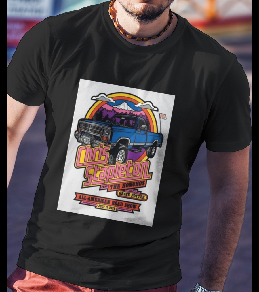 Chris Stapleton Feat The Honchos Grace Potter All American Road Show Providence Park Portland Oregon July 17 2026 T-Shirt