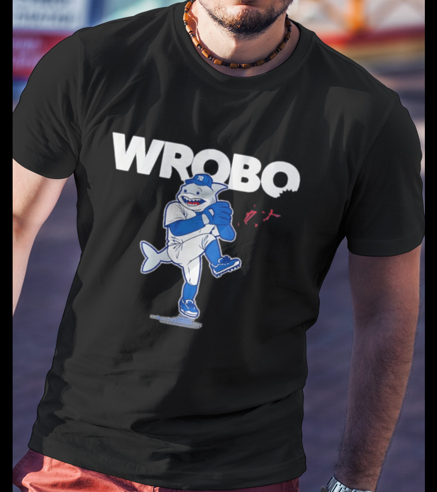 Los Angeles Dodgers Justin Wrobleski Baseball Wrobo Shark T-Shirt