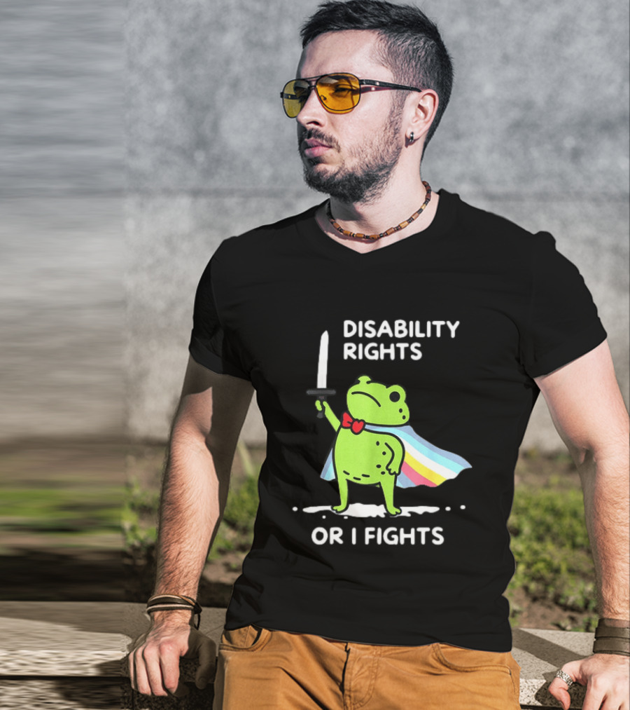 Disability Rights Frog Superhero Or I Fights T-Shirt
