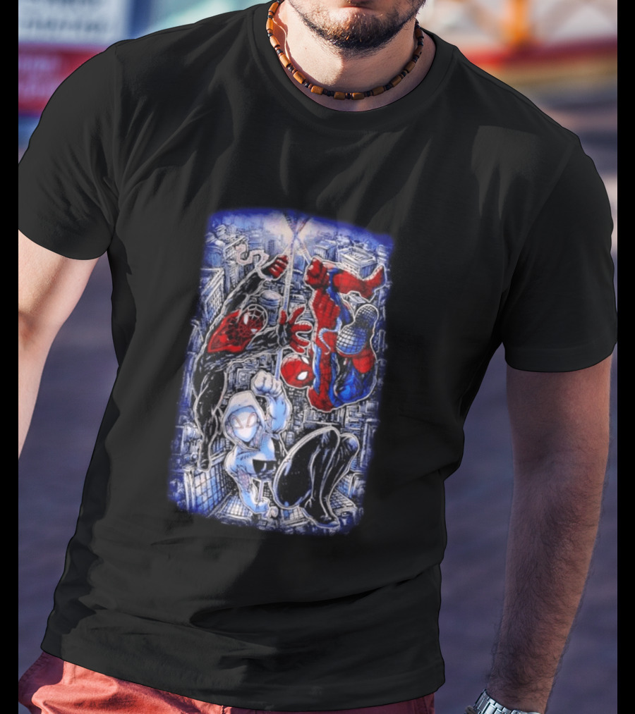 Spider Man Miles Morales Ghost Spider Marvel Multiverse Action Adventure T-Shirt