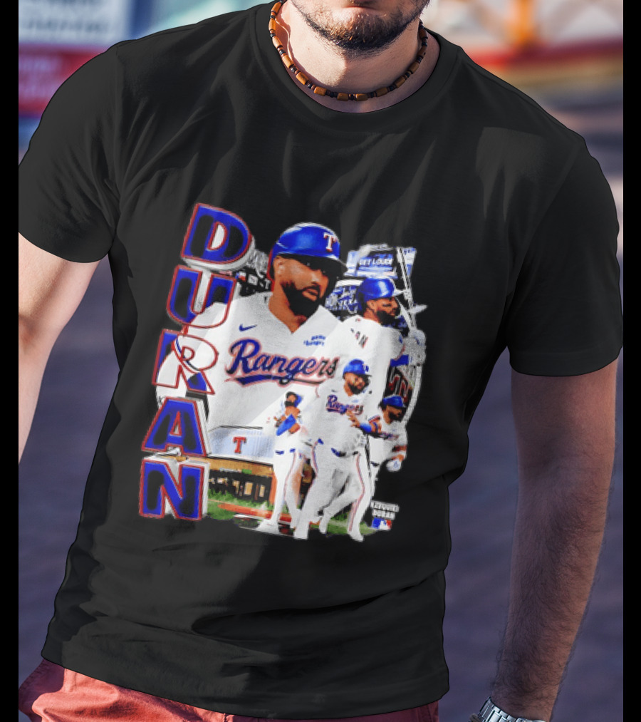 Ezequiel Duran Texas Rangers Player Nike Jersey Collage T-Shirt