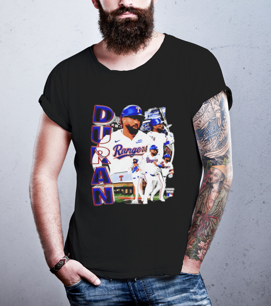 Ezequiel Duran Texas Rangers Player Nike Jersey Collage T-Shirt