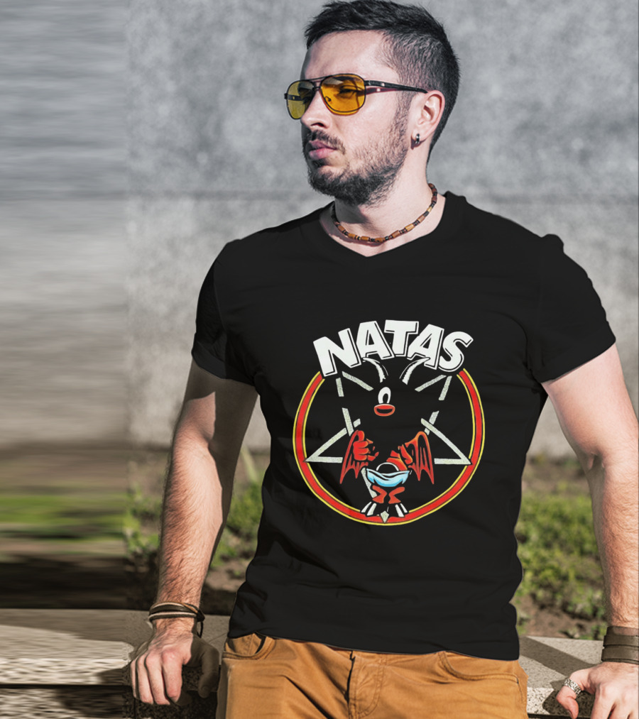 Natas Devil Thumbs Up Pentagram T-Shirt