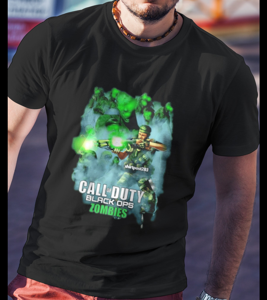 Call Of Duty Black Ops Zombies Tank Dempsey Battle Scene T-Shirt