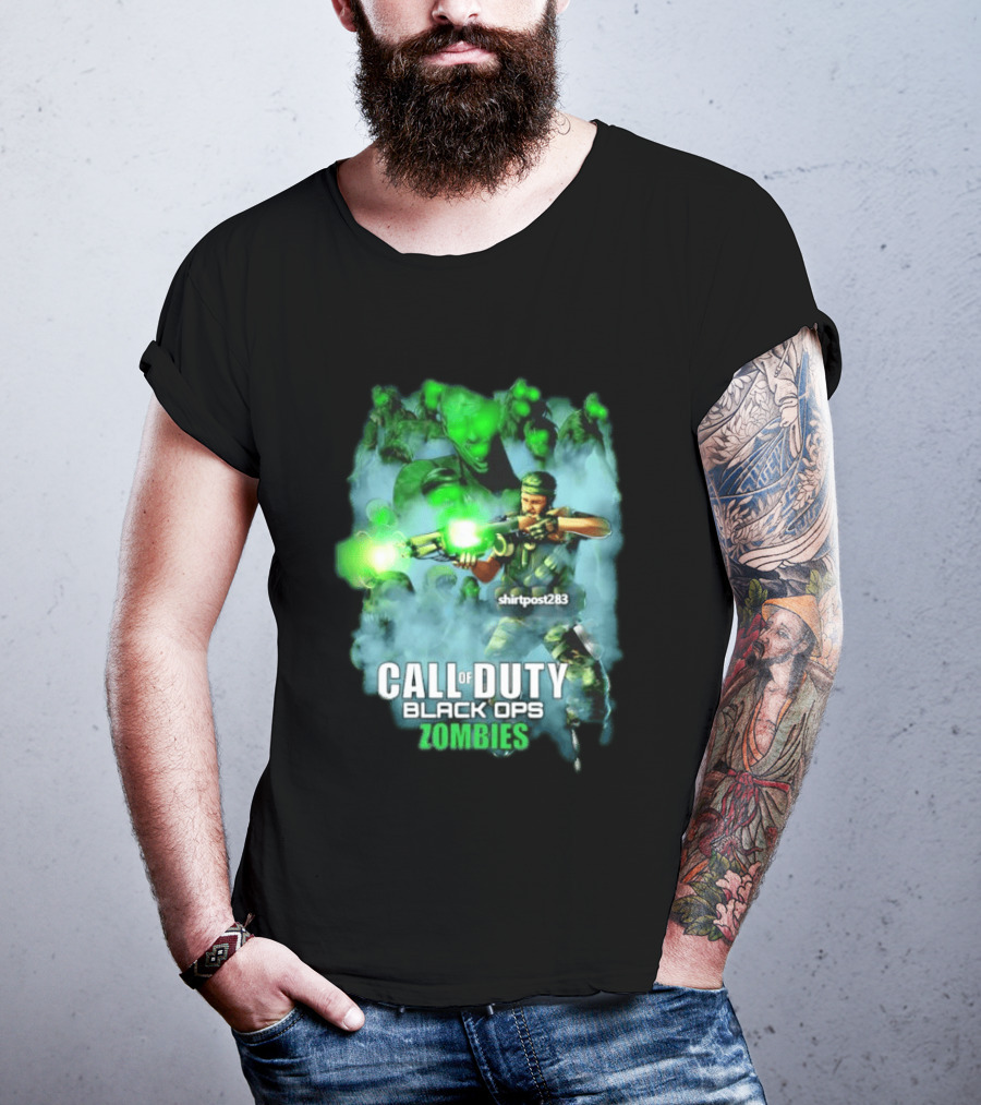 Call Of Duty Black Ops Zombies Tank Dempsey Battle Scene T-Shirt