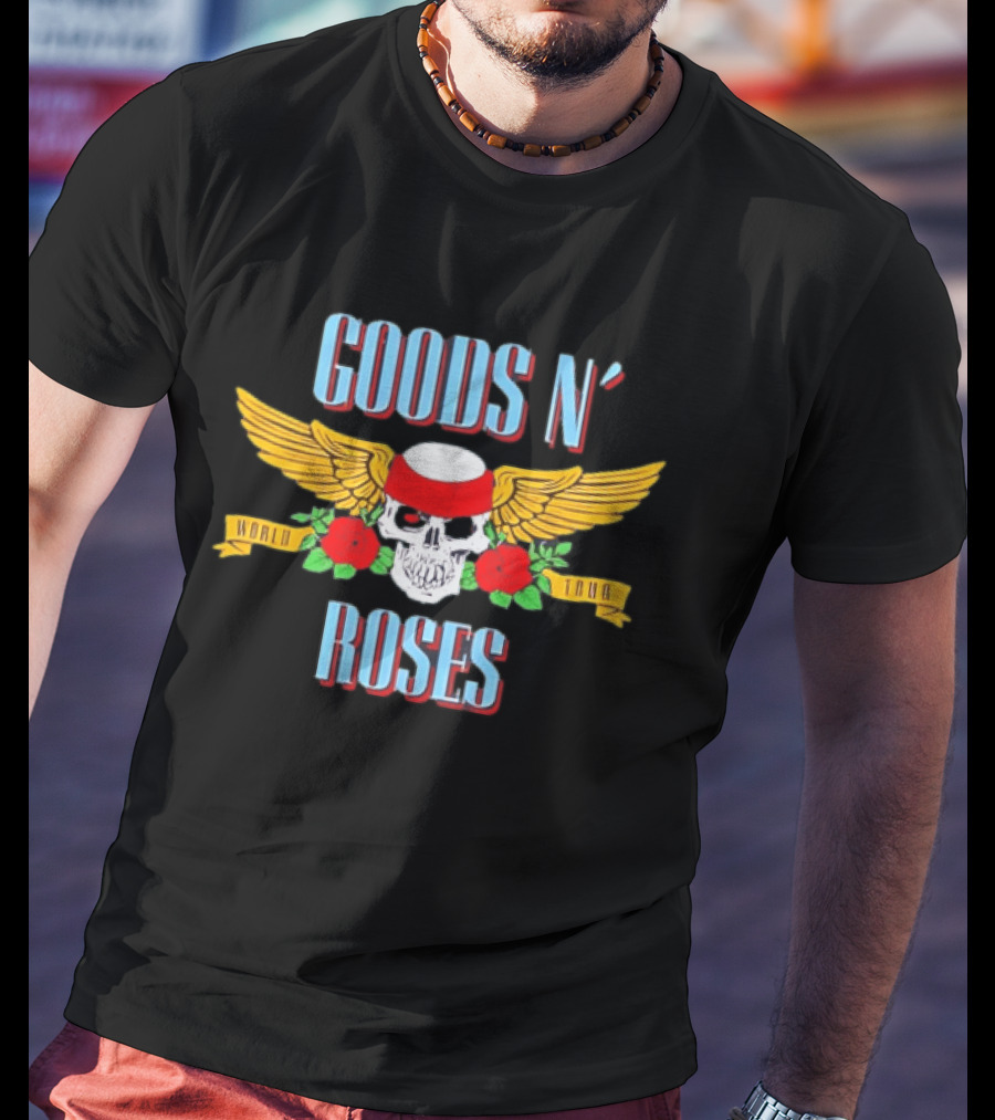 Goods N Roses Skull Wing World Tour T-Shirt