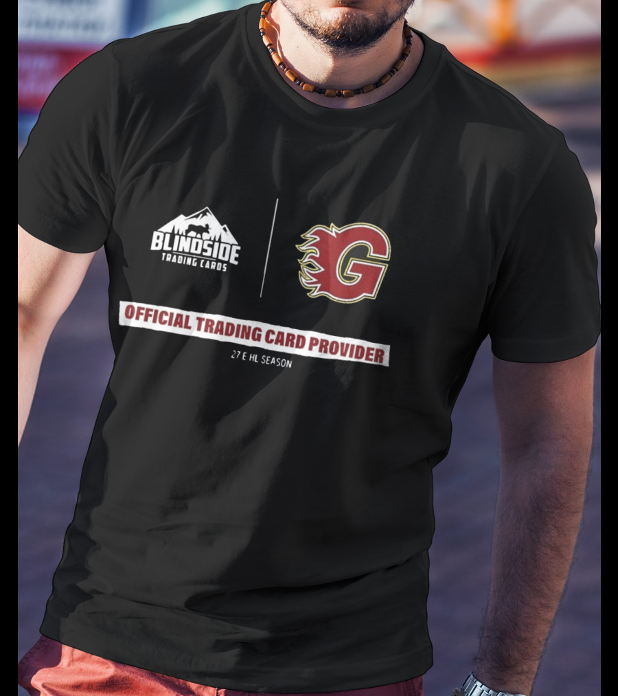Blindside Trading Cards Guildford Flames Official Trading Card Provider 27th EHL Season T-Shirt