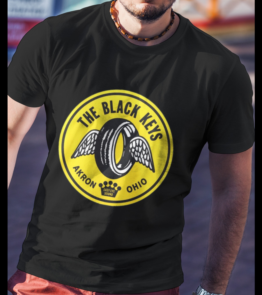The Black Keys Easy Eye Sound Akron Ohio Winged Tire T-Shirt