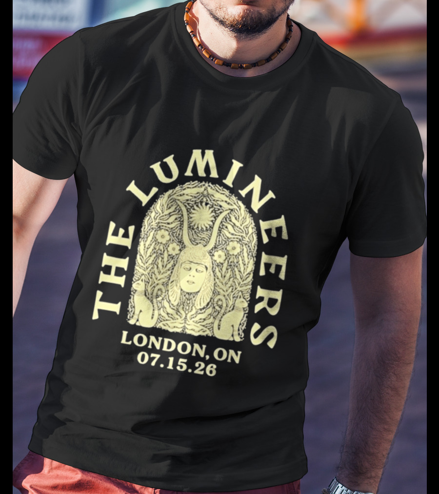 The Lumineers London ON 07.15.26 Concert Event Art Floral Motif T-Shirt