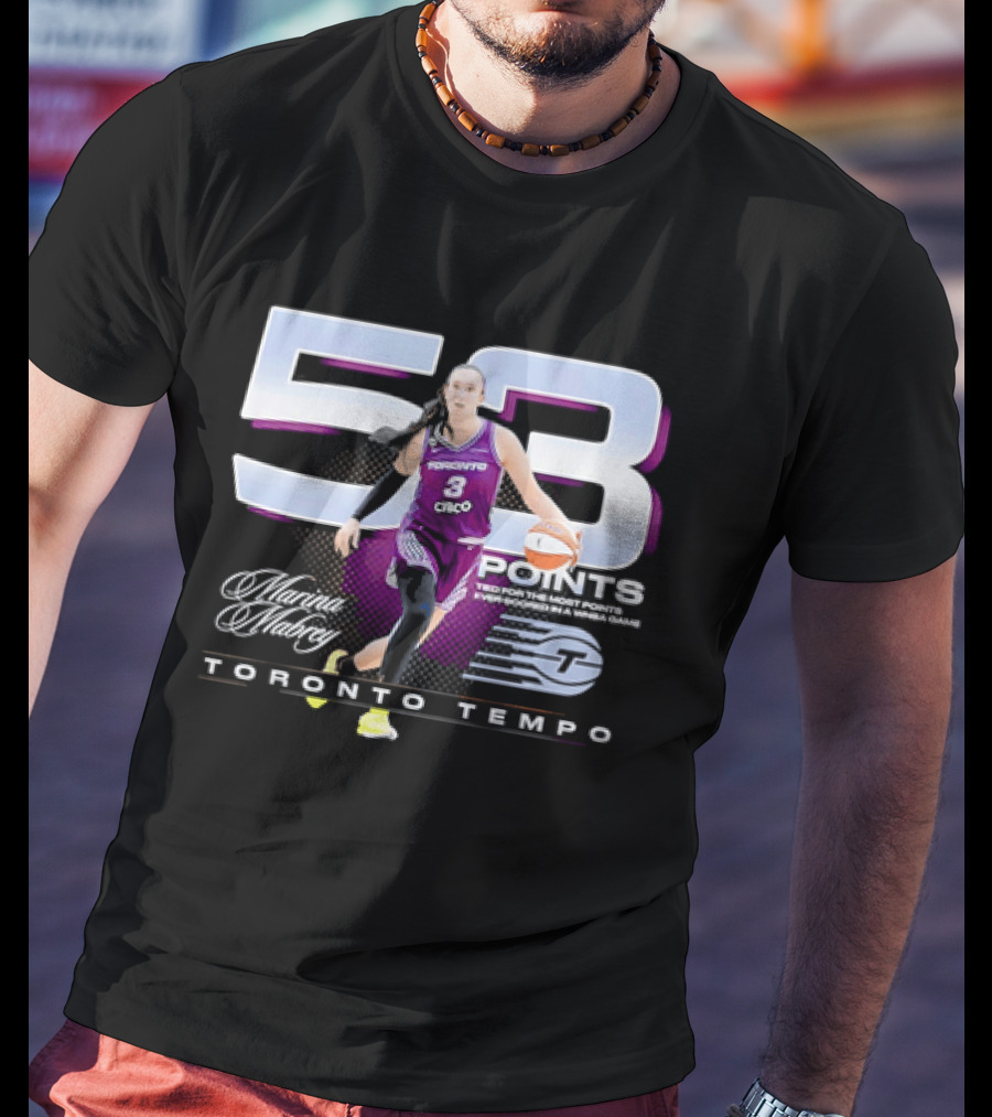 Toronto Tempo Marina Mabrey 53 Points Basketball T-Shirt