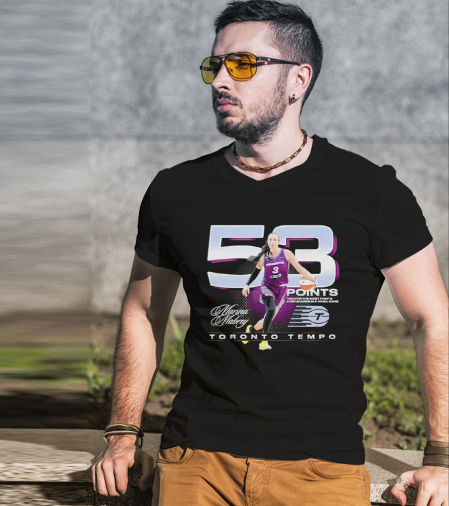 Toronto Tempo Marina Mabrey 53 Points Basketball T-Shirt