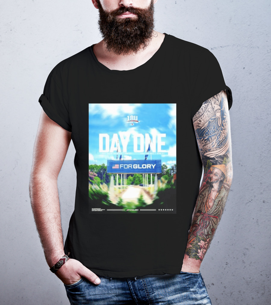 USA Baseball 18U Training Camp Day One For Glory American Flag Inspiring Journey T-Shirt