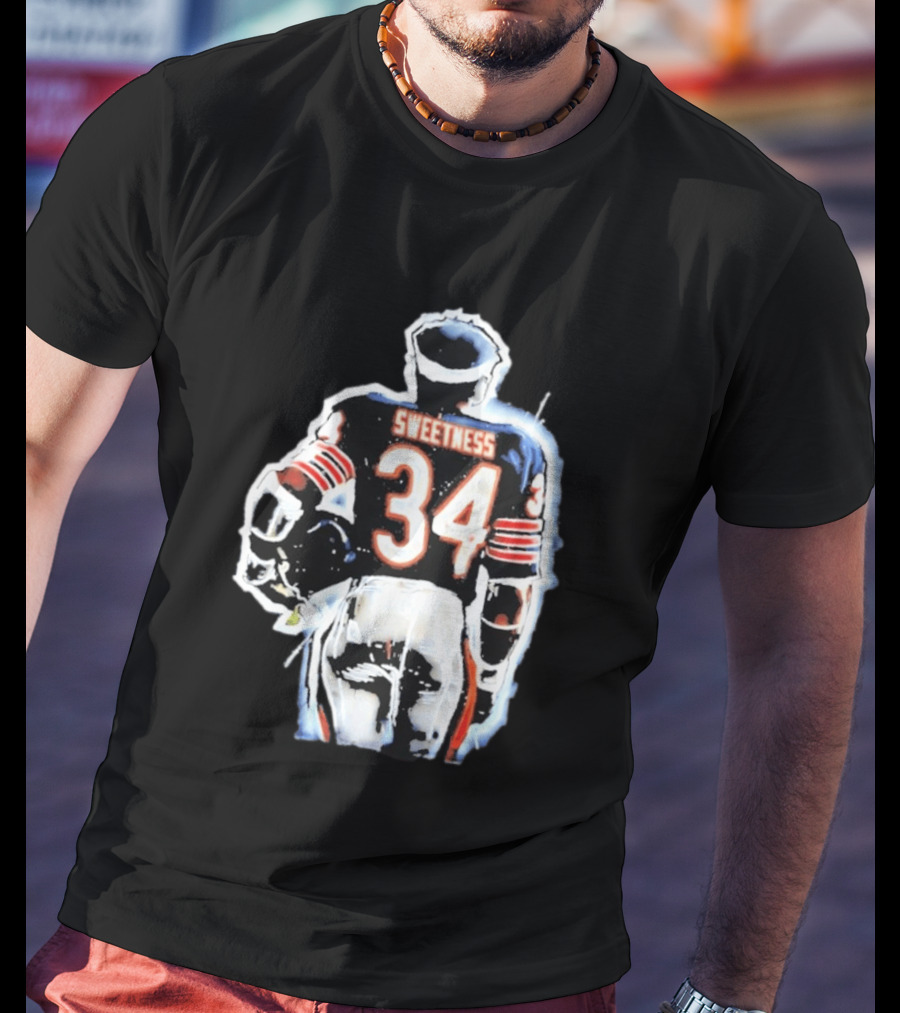 Walter Payton Sweetness 34 Chicago Bears Football Jersey Player T-Shirt