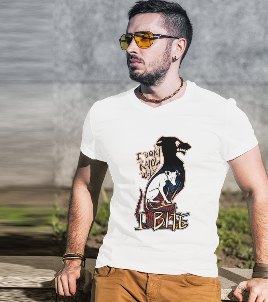 I Don't Know Why I Bite Dog Greyhound T-Shirt